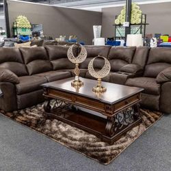 Reclining Sectional In Stock For Fast Delivery 