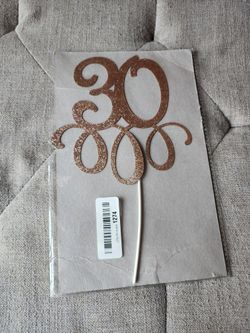#30 Paper Rose Gold Cake Topper