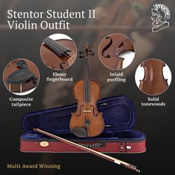 Stentor Violin + Case + Viola Care Guide Complete
