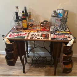 Vintage Metal Wet Bar