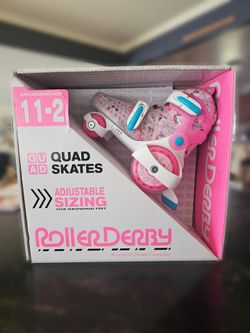 Pink Unicorn Adjustable Skates