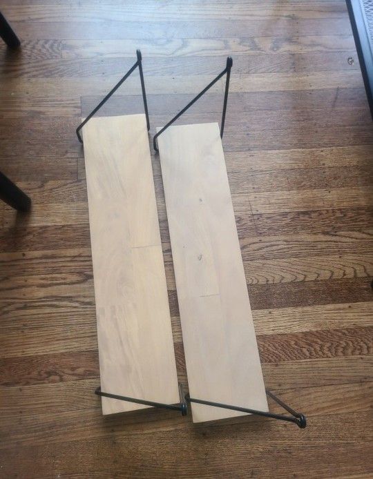Two Wooden Wall Shelves