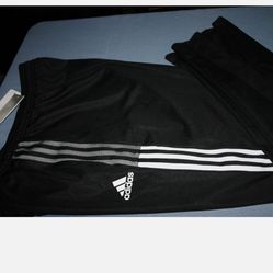 MENS ADIDAS TIRO21 TK ATHLETIC PANTS BLK WITH WHT XXL NEW