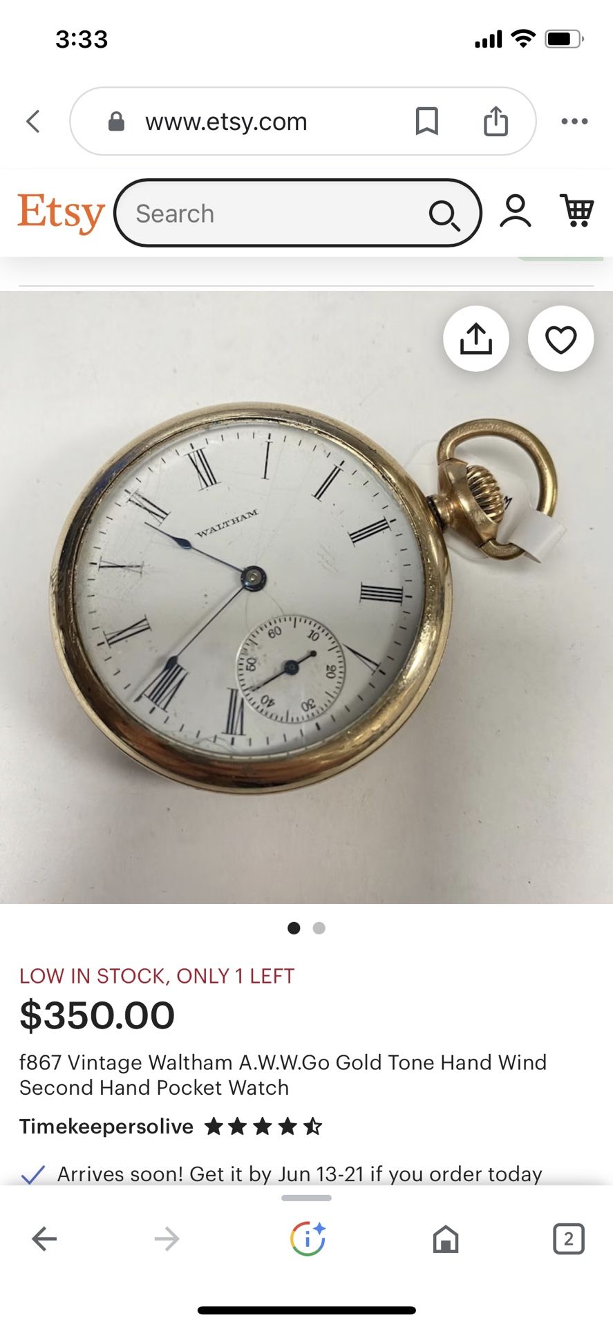 Collection Vintage Arm Clock
