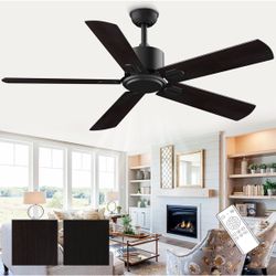 Brand New 52“ Black Ceiling Fan with Remote Control
