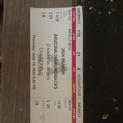 D Backs Tix 6/14