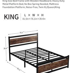 King Size Bed Frame 