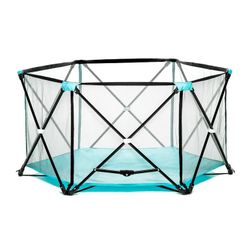 Regalo My Play® Portable Play Yard Indoor and Outdoor, Washable, Aqua, 6-Panel, Unisex