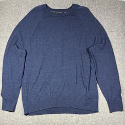 Banana Republic Baruffa Merino Wool Blue Sweater Men's Size Xl