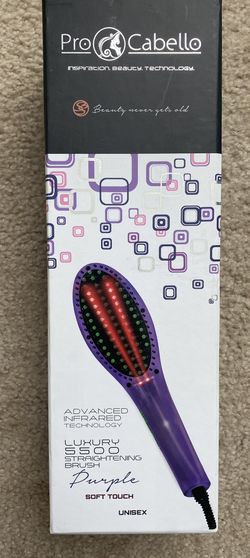 PRO CABELLO LUXURY 5500 STRAIGHTENING BRUSH SOFT TOUCH HAIR STRAIGHTENER IRON