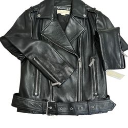 Black Leather Moto Jacket