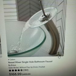  Brand new glass Waterfall  Faucet 