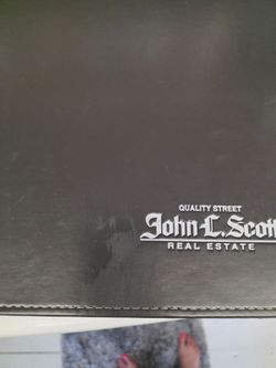 John l Scott black and white boxes, notrbooks