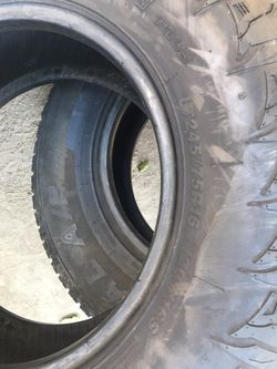 2 Tires Like New $130 LT245/75r16