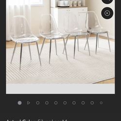 NEW**4x Boxes Of 4 Clear Chairs  In Each (16total) CLEAR Chairs