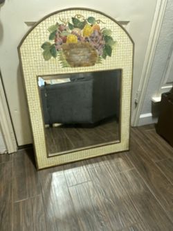 Carolina mirror Company Tiled And Fruit Mirror