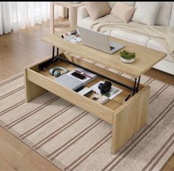 Bayside Furnishings Whitlee Lift-Top Coffee Table, Natural