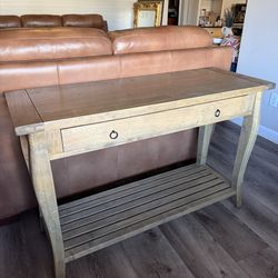 Rustic Console Table (behind sofa table)