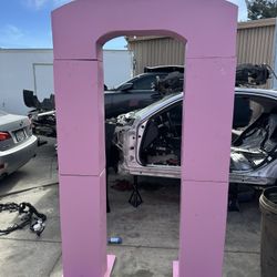 Pink Wooden Archway