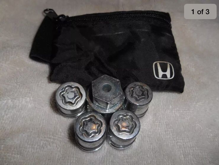 Honda/Acura OEM Wheel Lock Set Fits Newer Civic/Accord 19mm