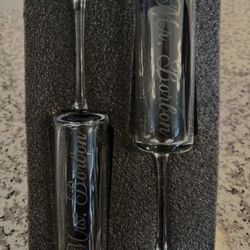 Custom Etched Champagne Flutes