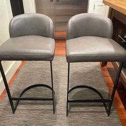 Restoration Hardware Leather Stools