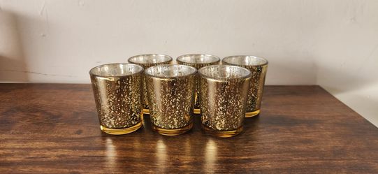 Gold Votives, Candles, 39 total