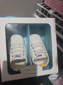 Baby Girl Ralph Lauren Polo Sneakers (Size 3)