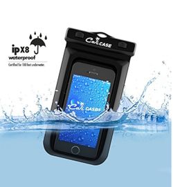 CaliCase Extra Large Waterproof Floating Phone Pouch - IPX8 Waterproof Floating Phone Case with Lanyard