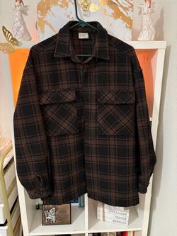 Brown and Black Plaid Wool Jacket (Maison Article)
