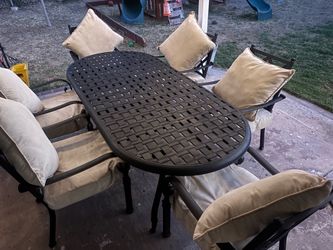 Patio table set iron