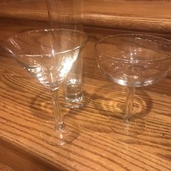 Glasses (dozen each: Martini, Margarita and beer). Buy all or some