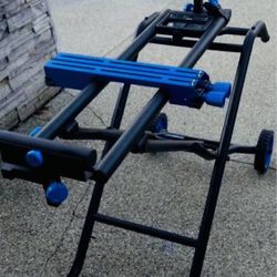 DELTA Universal Steel Adjustable Rolling Miter Saw Stand