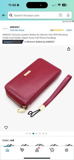 ANDOILT Genuine Leather Wallet for Women Men RFID Blocking Credit Card Holder for Sale in Merrillville IN OfferUp