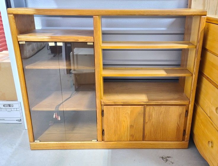 Oak Entertainment Center or Bookshelf