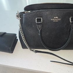 Black Coach Purse And Wallet