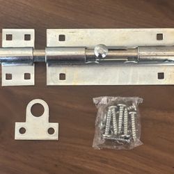 8 in. Zinc-Plated Heavy-Duty Barrel Surface Bolt