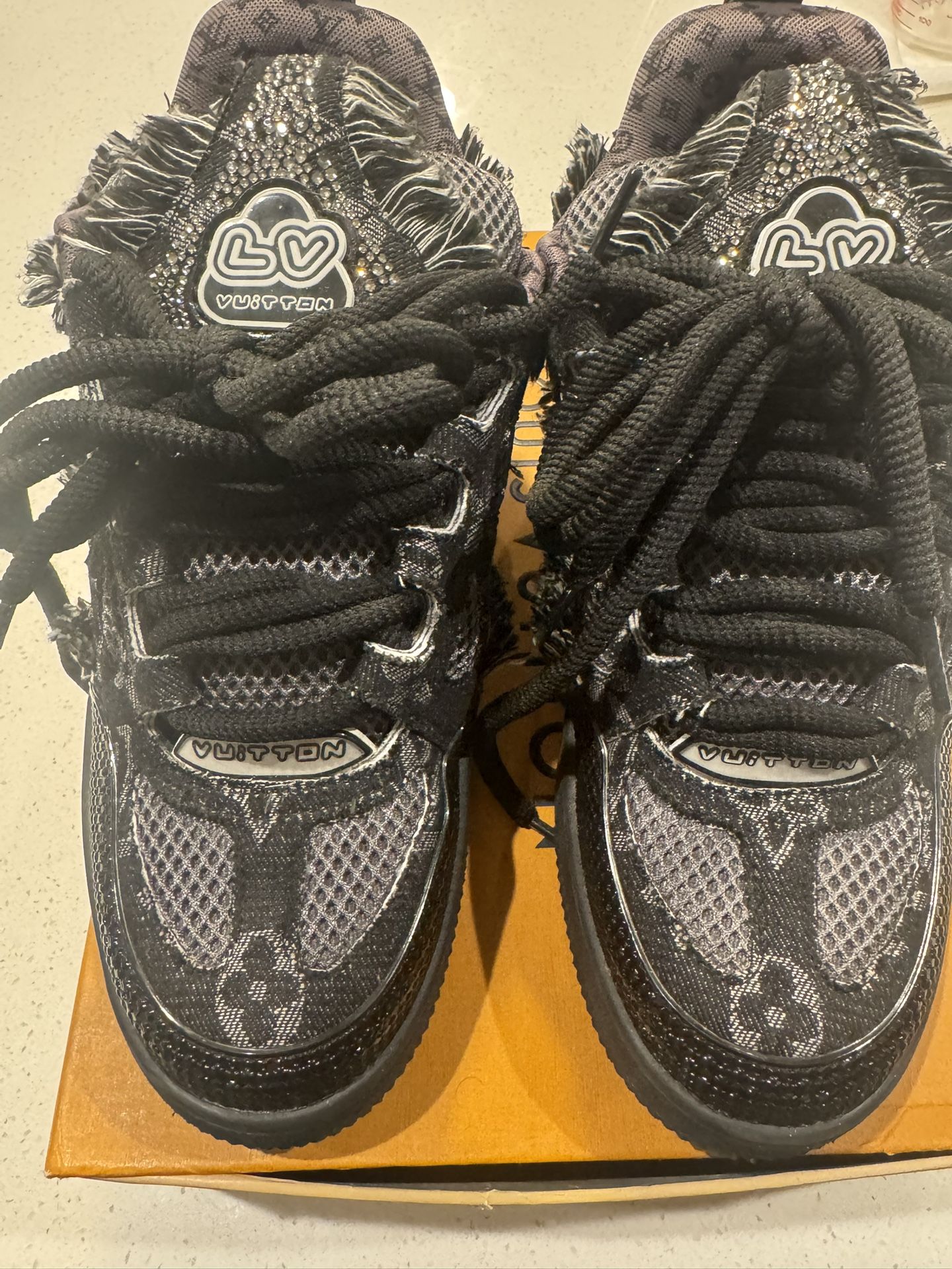 Louis Vuitton Skate Rhinestone Shoes