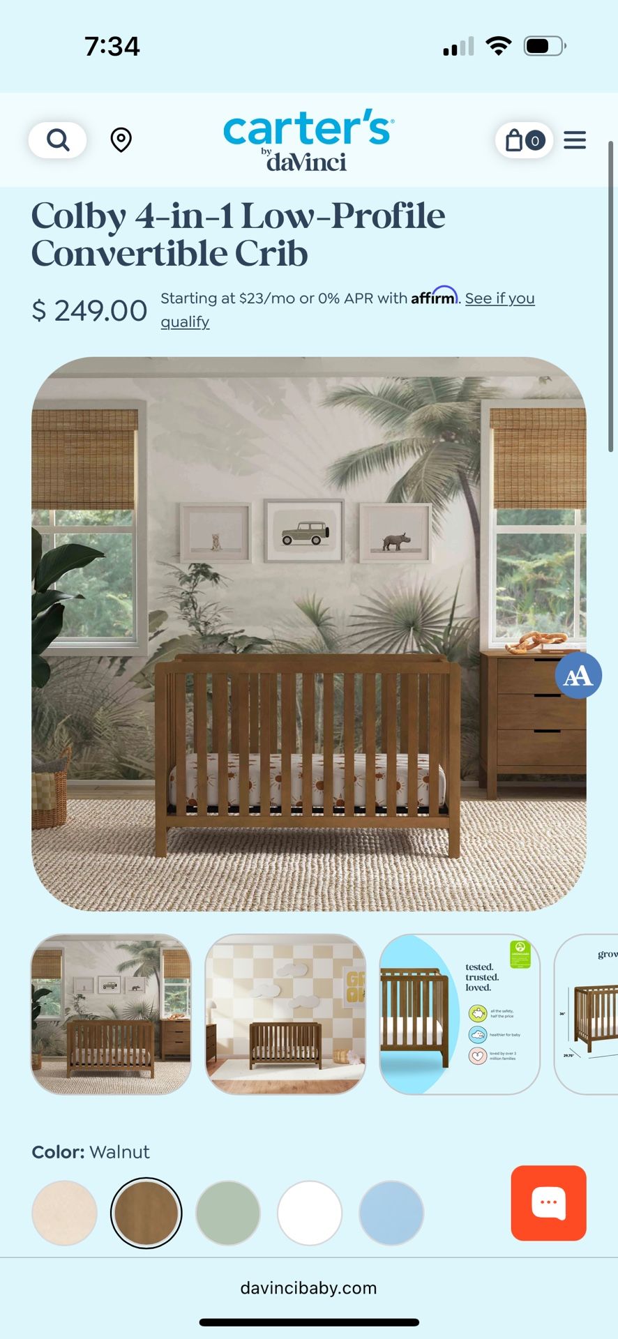 Carters By Davinci Colby 4-1 Crib