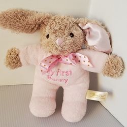 Dan Dee My First Bunny Lovey Rattle Stuffed Animal Baby Toy Lovey Easter Pink 

