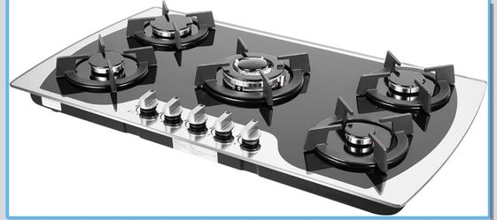 5 Burners Gas Stove 36 Inch Bulit-in Gas Stove Five Sealed Burners Propane Cooktop Gas Hob NG/LPG Convertible Cooktops Stainless Steel Gas Cooker for 