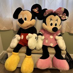 Giant Mickey And Minnie Plush Stuffed Animal Toy 50 Inches 
