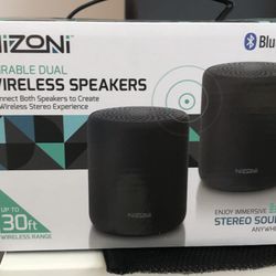 Nizoni Pairable Dual Wireless Speakers Bluetooth 5.0 30 Ft Range $15 MAKE AN OFFER