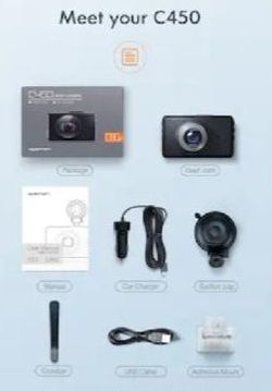 APEMAN 1080P FULL HD DASH CAM WITH 24HR PARKING MO