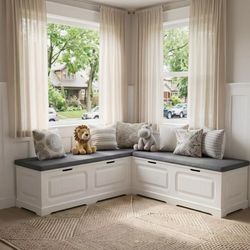 ❤️‍🔥 L-Shape Storage Bench with Cushion