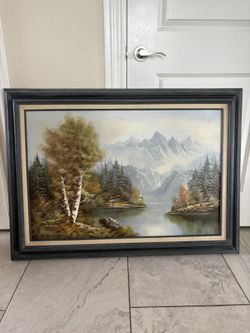 R. Boren Signed Oil On canvas Artwork Framed 