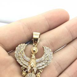 Diamond Eagle Solid Gold New 10K