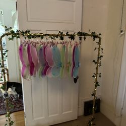Fairy Wings, Rack, And Light Up Garland 