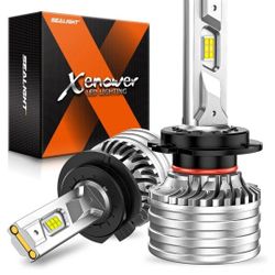SEALIGHT X4I H7 Bulbs, H7 Bulbs 55,000LM Super Bright with Adjustable Lock Ring, Cooling Fan, Quick Installation, Fog Light, Pack of 2