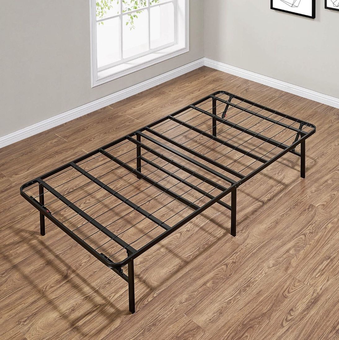 Bed frame and memory foam mattress- twin